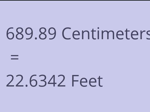 689.89 CM TO FEET