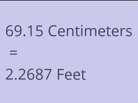 69.15 CM TO FEET