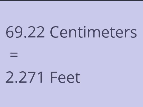 69.22 CM TO FEET