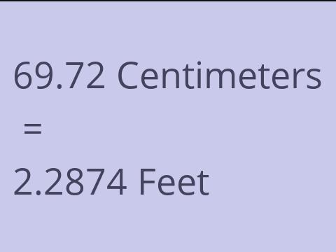 69.72 CM TO FEET