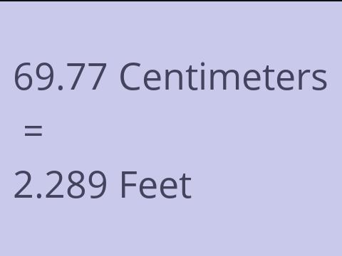 69.77 CM TO FEET