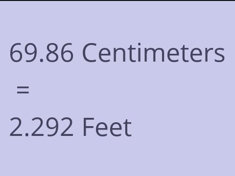 69.86 CM TO FEET