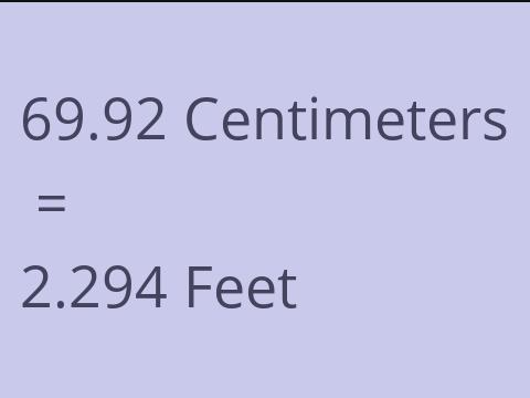 69.92 CM TO FEET