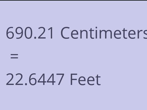 690.21 CM TO FEET