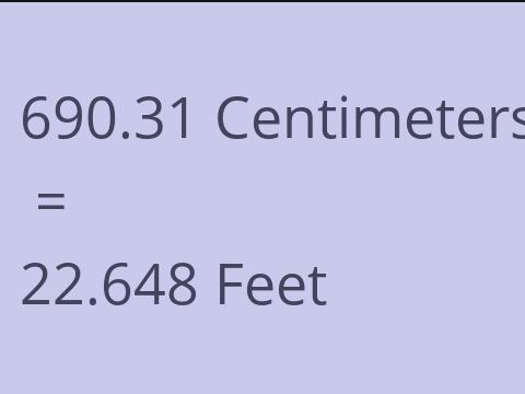 690.31 CM TO FEET