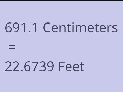 691.1 CM TO FEET