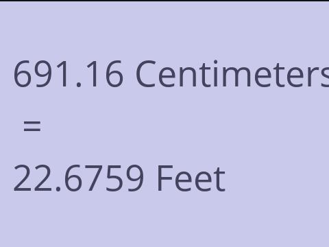 691.16 CM TO FEET