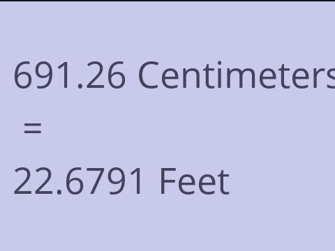 691.26 CM TO FEET