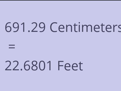 691.29 CM TO FEET