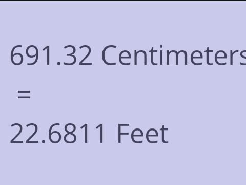 691.32 CM TO FEET