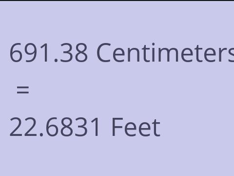 691.38 CM TO FEET