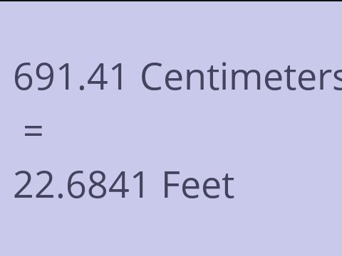 691.41 CM TO FEET