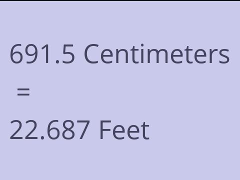 691.5 CM TO FEET