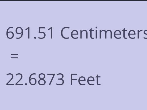 691.51 CM TO FEET