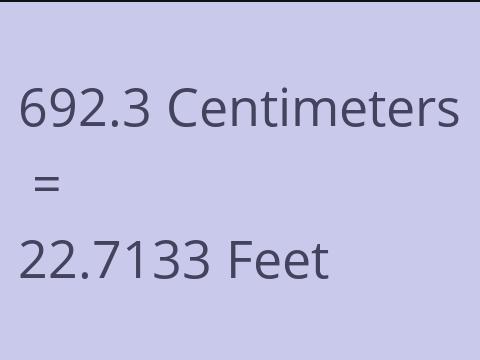 692.3 CM TO FEET