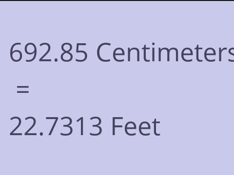 692.85 CM TO FEET