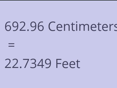 692.96 CM TO FEET