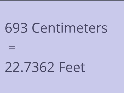 693 CM TO FEET