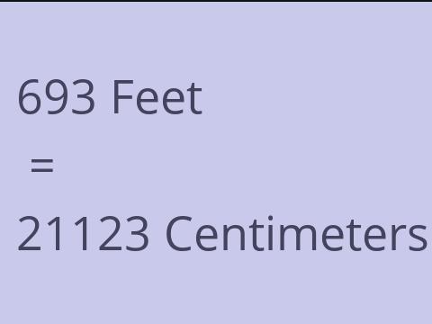 693 FEET TO CM