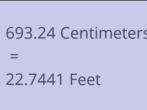 693.24 CM TO FEET