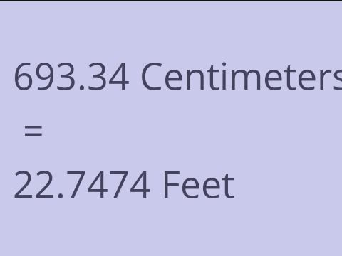 693.34 CM TO FEET