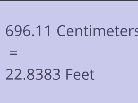 696.11 CM TO FEET