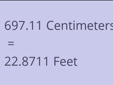 697.11 CM TO FEET