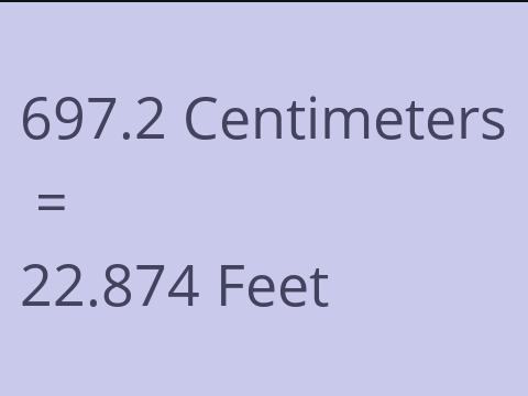 697.2 CM TO FEET