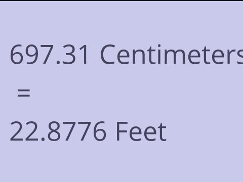 697.31 CM TO FEET