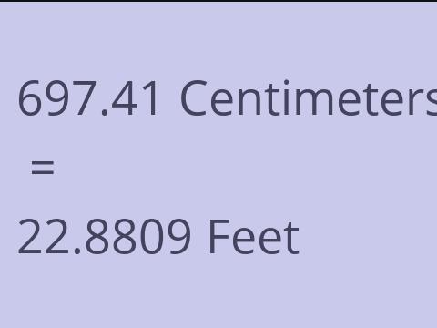 697.41 CM TO FEET