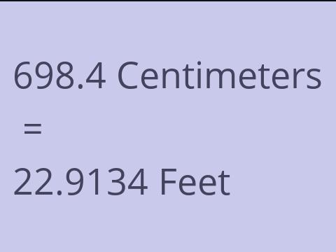 698.4 CM TO FEET