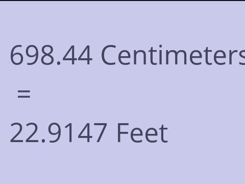 698.44 CM TO FEET