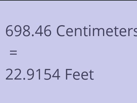 698.46 CM TO FEET