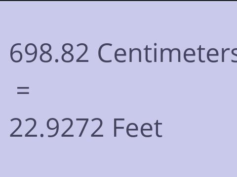 698.82 CM TO FEET