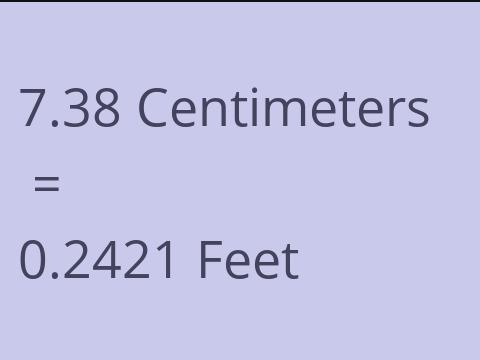 7.38 CM TO FEET