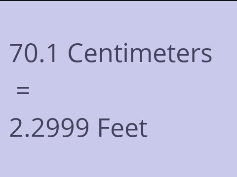 70.1 CM TO FEET