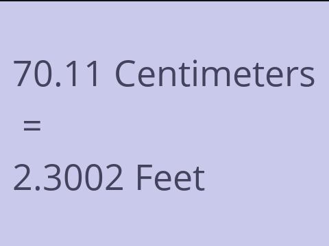 70.11 CM TO FEET