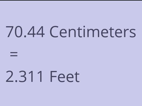 70.44 CM TO FEET