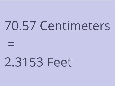 70.57 CM TO FEET