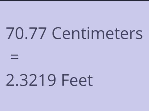 70.77 CM TO FEET