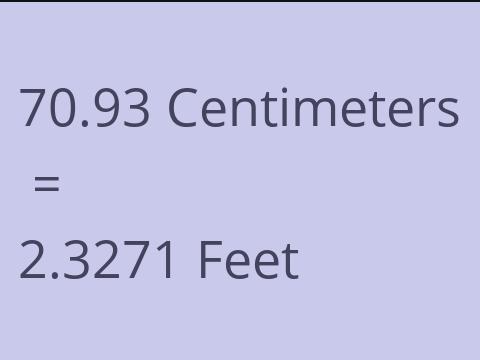 70.93 CM TO FEET