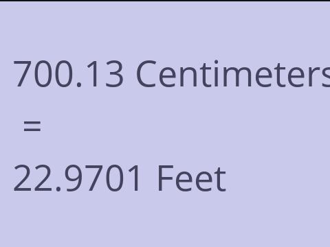 700.13 CM TO FEET