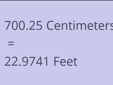 700.25 CM TO FEET