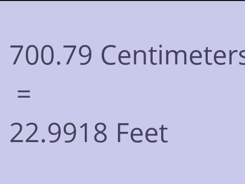 700.79 CM TO FEET