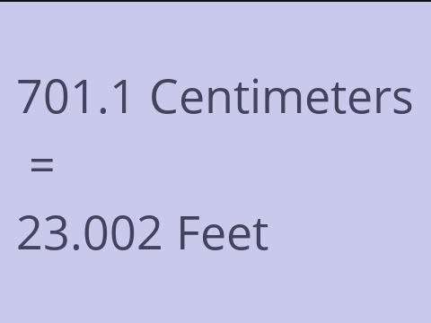 701.1 CM TO FEET