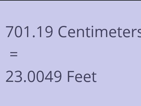 701.19 CM TO FEET