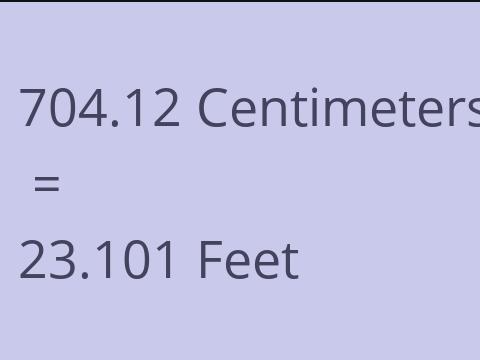 704.12 CM TO FEET