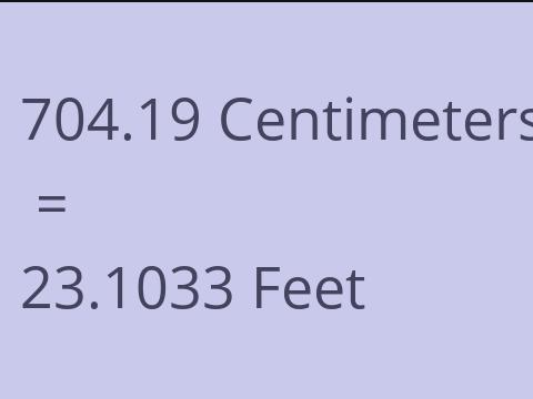 704.19 CM TO FEET