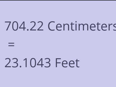 704.22 CM TO FEET