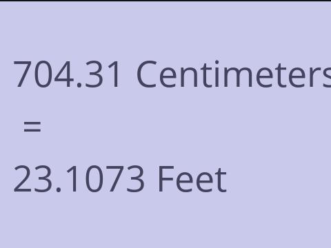 704.31 CM TO FEET